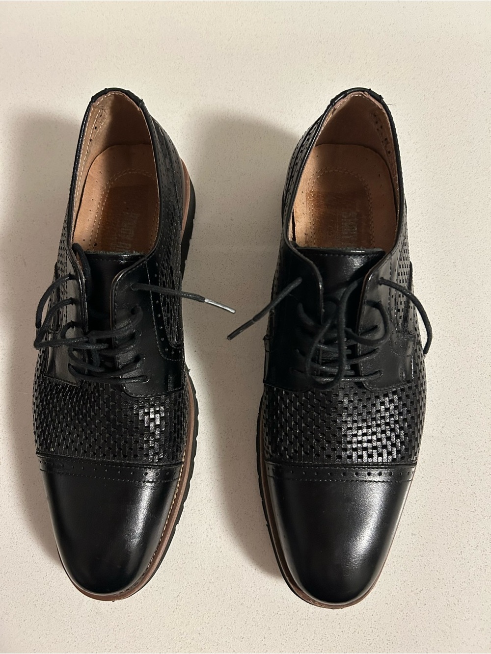 Stacy Adam’s Black Wingtip Oxford Dress Shoes 8M